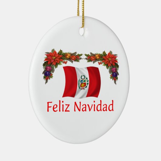 Peru Kerstmis Keramisch Ornament (Rechts)