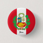 Peru-knop, patriottische Peruaanse vlag mode Ronde Button 3,2 Cm (Voorkant)