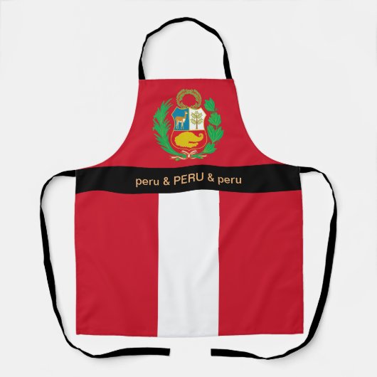 Peru Koken, Peruaanse vlag Chefs keuken Schort (Voorkant)