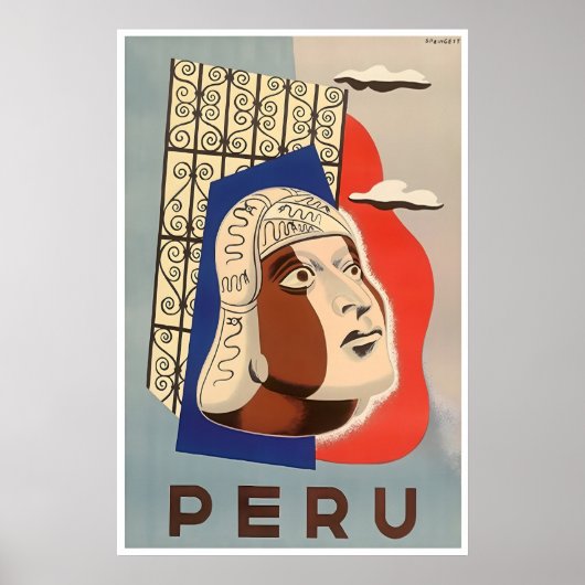 Peru-kunstprint Reisposter Peruviaans thuis Poster (Voorkant)