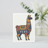 Peru Lama Briefkaart (Staand voorkant)