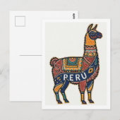 Peru Lama Briefkaart (Voorkant / Achterkant)