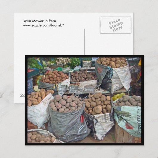 Peru-Land van aardappelen Briefkaart (Voorkant / Achterkant)