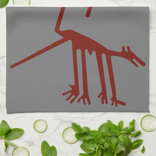 Peru lijnt met geoglyphs theedoek (Gevouwen)