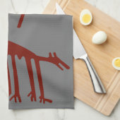 Peru lijnt met geoglyphs theedoek (Quarter Fold)