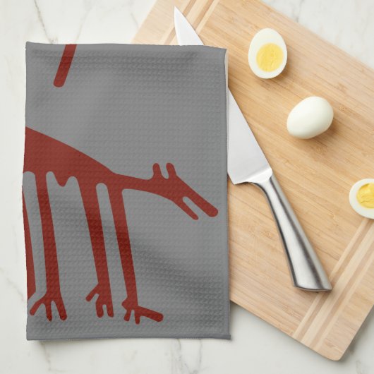 Peru lijnt met geoglyphs theedoek (Quarter Fold)