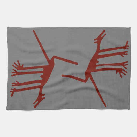 Peru lijnt met geoglyphs theedoek (Horizontaal)