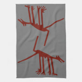 Peru lijnt met geoglyphs theedoek (Verticaal)