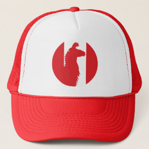 Peru Llama Alpaca Peruaanse nationale dierenvlag Trucker Pet