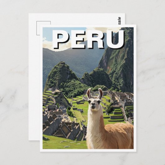 Peru Llama Briefkaart (Voorkant / Achterkant)