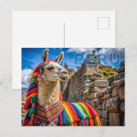 Peru Llama Briefkaart (Voorkant / Achterkant)
