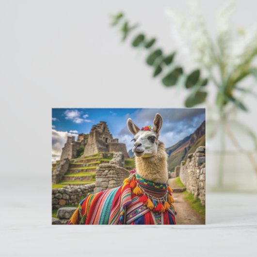 Peru Llama Briefkaart (Staand voorkant)