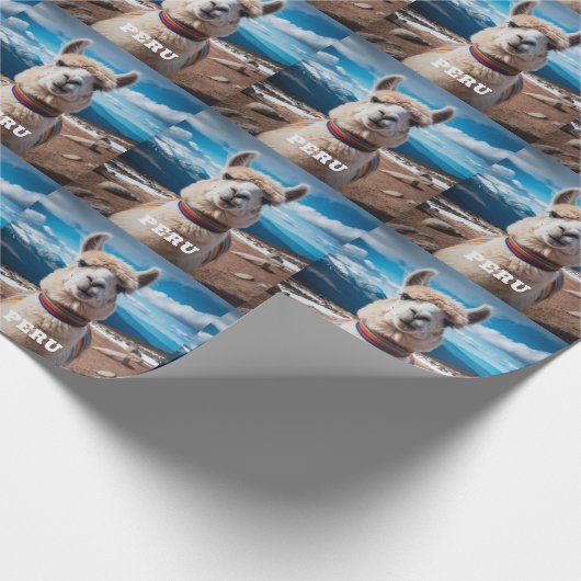 Peru Llama Cadeaupapier (Hoek)