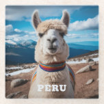 Peru Llama Glazen Onderzetter<br><div class="desc">Zie mijn winkel voor meer Peru items.</div>