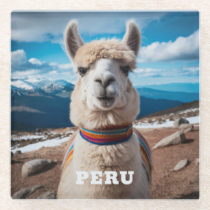 Peru Llama Glazen Onderzetter