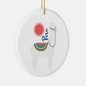 Peru Llama Keramisch Ornament (Rechts)