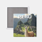 Peru Llama Magneet (Voorkant / Achterkant)