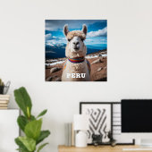 Peru Llama Poster (Thuiskantoor)
