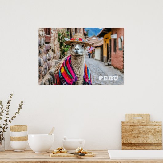 Peru Llama Poster (Keuken)