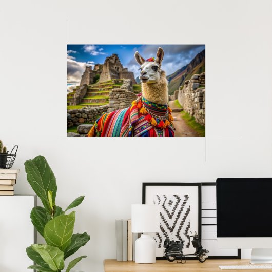 Peru Llama Poster (Thuiskantoor)