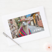 Peru Llama Rechthoekige Sticker (Envelop)