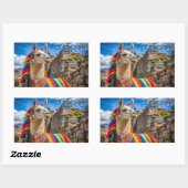 Peru Llama Rechthoekige Sticker (Vel)
