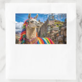 Peru Llama Rechthoekige Sticker (Tas)