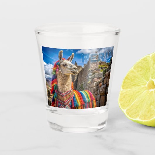 Peru Llama Shot Glas (Voorkant)
