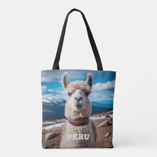 Peru Llama Tote Bag (Achterkant)