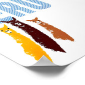 Peru Llamas Retro Vintage Travel Poster (Hoek)