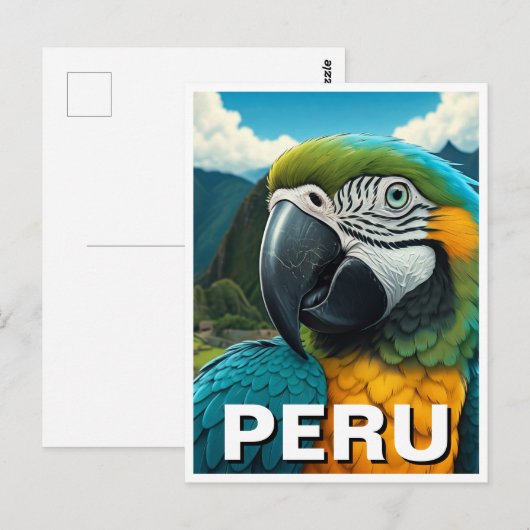 Peru Macaw Briefkaart (Voorkant / Achterkant)