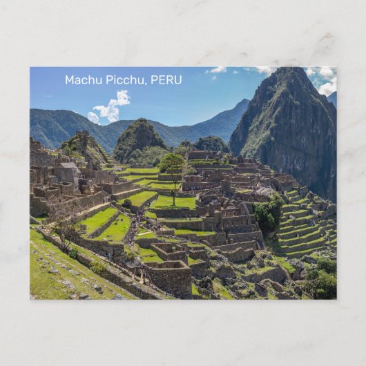 Peru Machu Picchu Briefkaart (Voorkant)