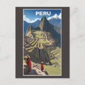 Peru Machu Picchu Briefkaart (Voorkant)