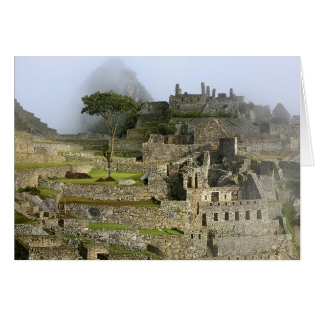 Peru, Machu Picchu. De oude citadel van (Voorkant Horizontaal)