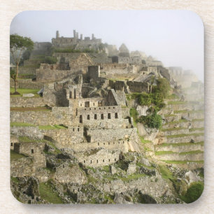 Peru, Machu Picchu. De oude citadel van Machu Bier Onderzetter