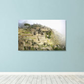 Peru, Machu Picchu. De oude citadel van Machu Canvas Afdruk (Insitu (Houten vloer))
