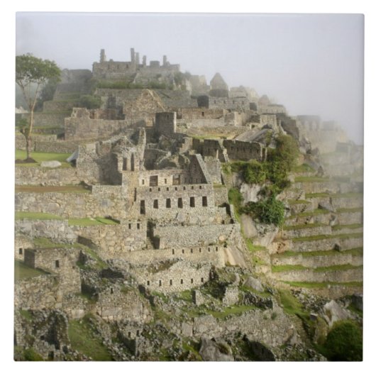 Peru, Machu Picchu. De oude citadel van Machu Tegeltje (Voorkant)