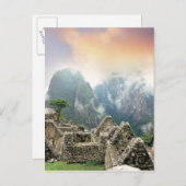 Peru, Machu Picchu, de oude verloren stad Briefkaart (Voorkant / Achterkant)