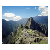 Peru, Machu Picchu, de oude verloren stad Foto Afdruk (Voorkant)