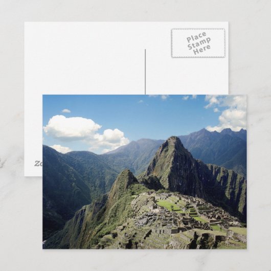 Peru, Machu Picchu, de oude verloren stad van 2 Briefkaart (Voorkant / Achterkant)