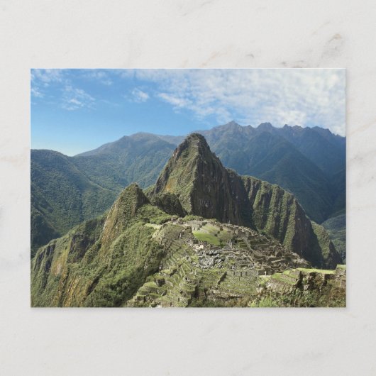 Peru, Machu Picchu, de oude verloren stad van 3 Briefkaart (Voorkant)