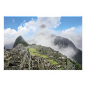 Peru, Machu Picchu, de oude verloren stad van 3 Foto Afdruk (Voorkant)