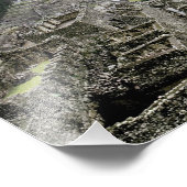 Peru, Machu Picchu, de oude verloren stad van 3 Foto Afdruk (Hoek)