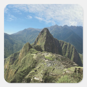 Peru, Machu Picchu, de oude verloren stad van 3 Vierkante Sticker