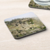 Peru, Machu Picchu. Het oude citadel van Machu Bier Onderzetter (Linkerzijde)