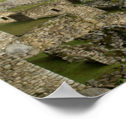 Peru, Machu Picchu. Het oude citadel van Machu Poster (Hoek)