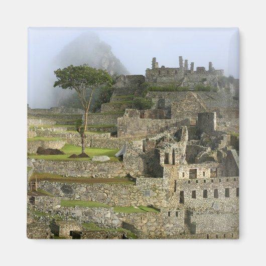Peru, Machu Picchu. Het oude citadel van Magneet (Voorkant)