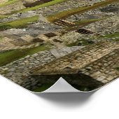 Peru, Machu Picchu. Het oude citadel van Poster (Hoek)