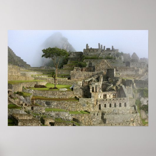 Peru, Machu Picchu. Het oude citadel van Poster (Voorkant)