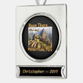 Peru Machu Picchu Inca Trail Hike Verzilverd Banner Ornament (Links)